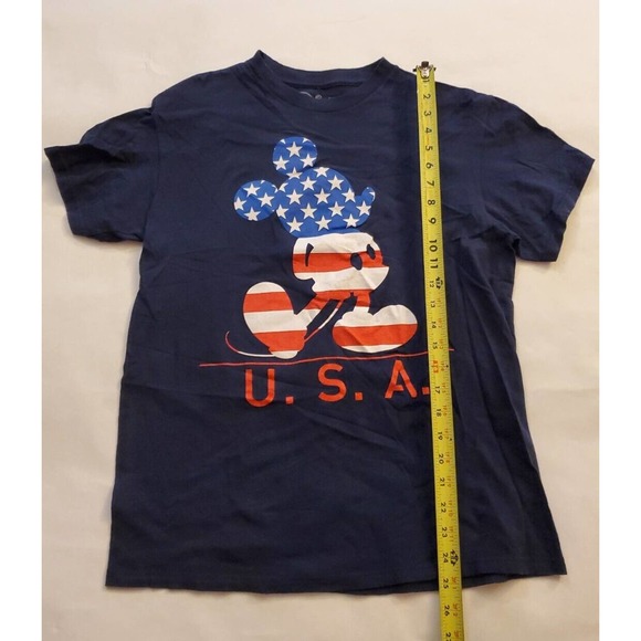 USA Mickey Mouse Disney T-Shirt Size Medium Red White Blue 4th of July SS - Picture 4 of 6